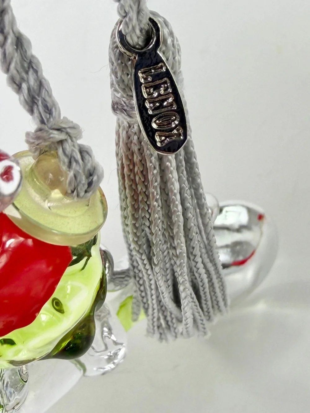 Lenox Dr. Seuss Grinch Blown Glass Crystal Christmas Ornament Horn 2004 NOS
